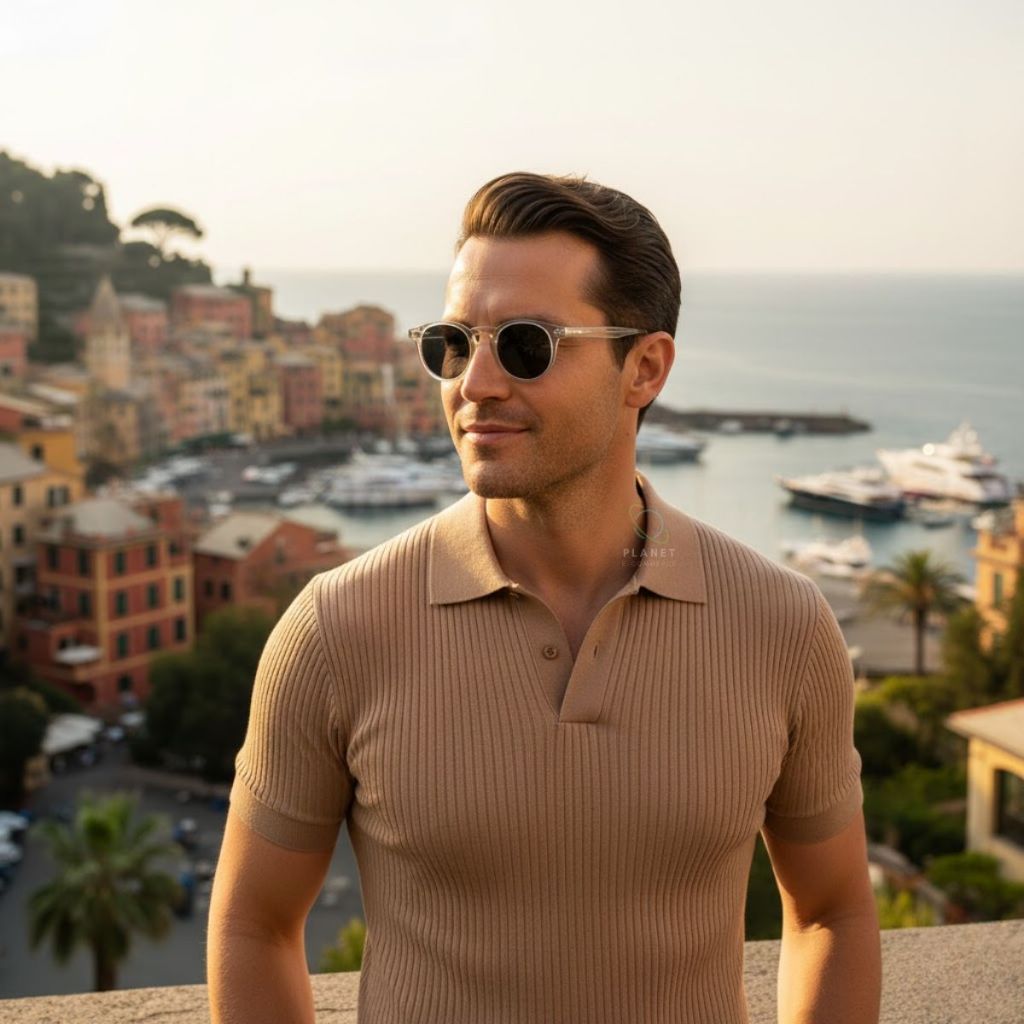 Óculos de Sol Masculino Feminino Redondo Old Money Portofino em Oferta na Shopee