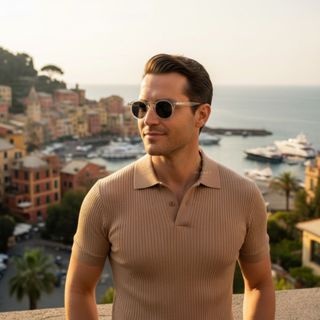 Óculos de Sol Masculino Feminino Redondo Old Money Portofino em Oferta na Shopee