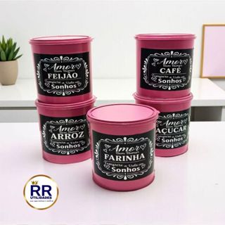 JOGO DE POTES PARA MANTIMENTOS 5 PEÇAS em Oferta na Shopee