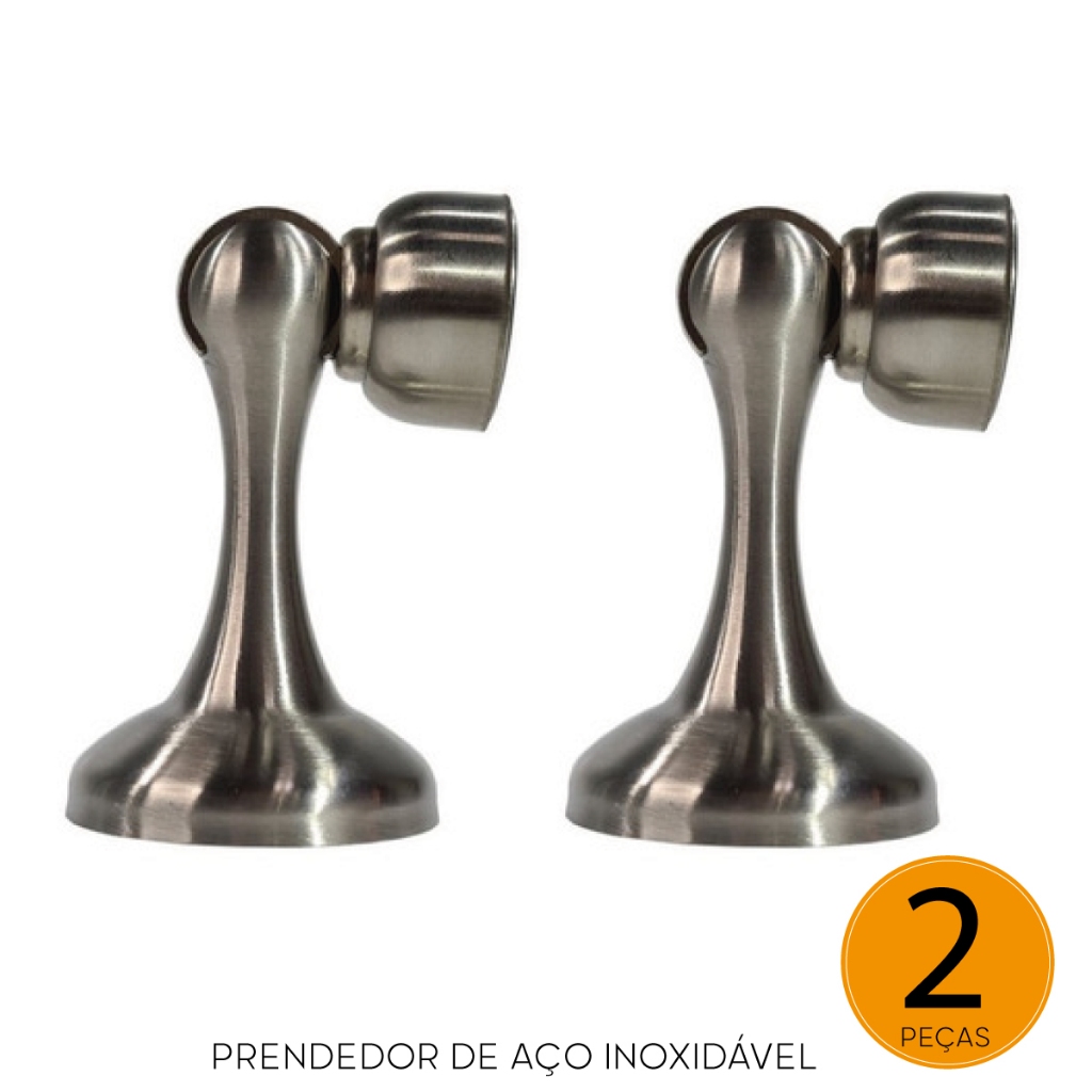 Prende Porta Prendedor Fixador De Chão Magnético Batentes De Porta Aço Inoxidável Cromado Com Bucha