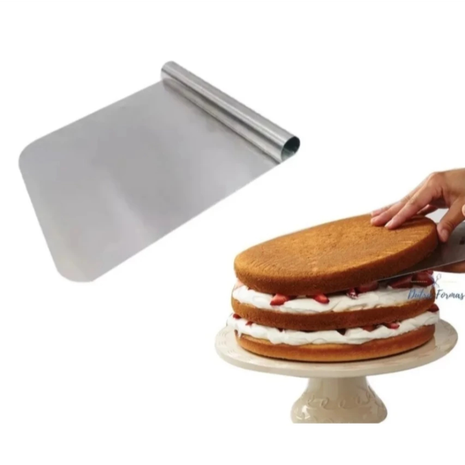 Espátula Salva Bolo Pá Grande 25x25cm Em Aço Inox em Oferta na Shopee