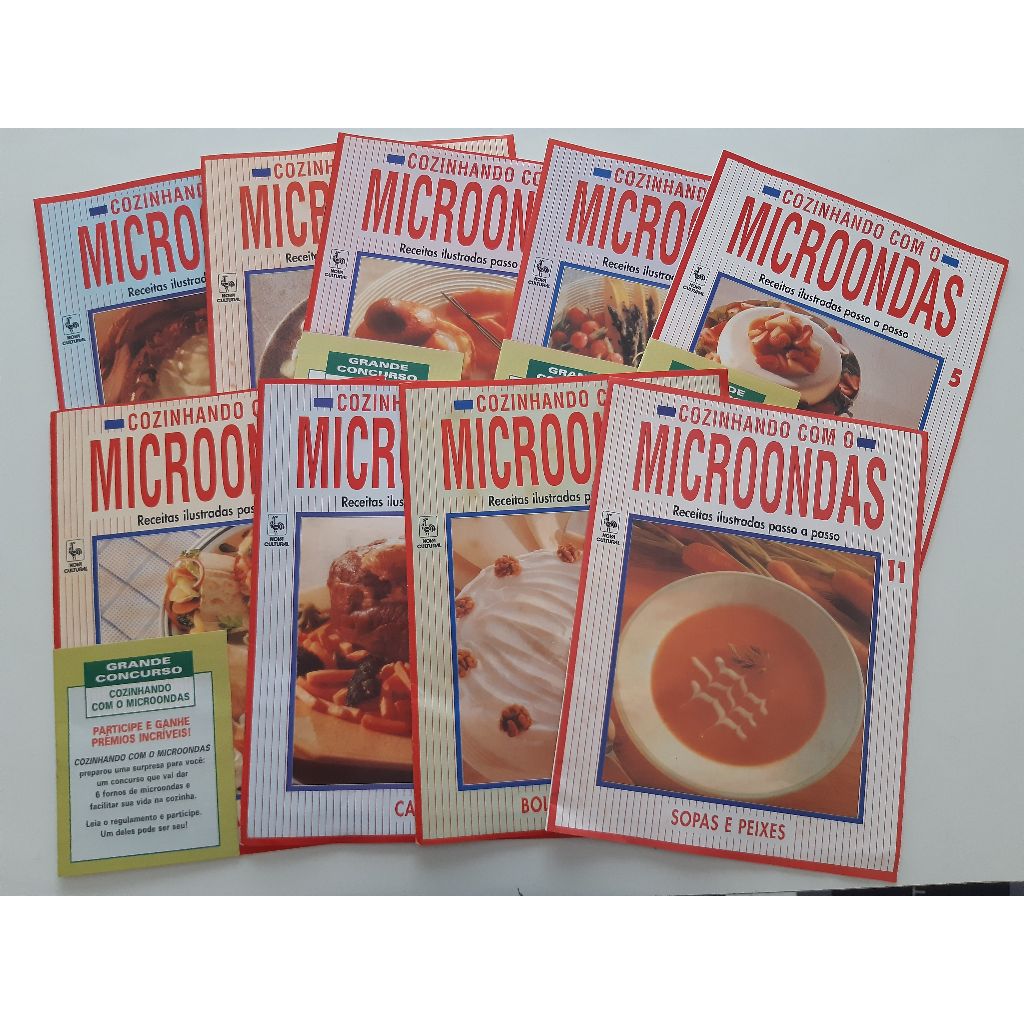 Lote Com 9 Fascículos Cozinhando Com Microondas Ad133 (Usado)