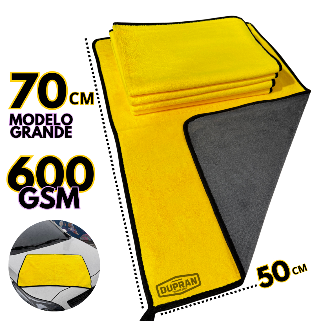 1 - 3 e 5 SUPER Toalhas Microfibra 50x70cm Tolha Dupla Limpeza geral pano limpeza automotiva panos em Oferta na Shopee