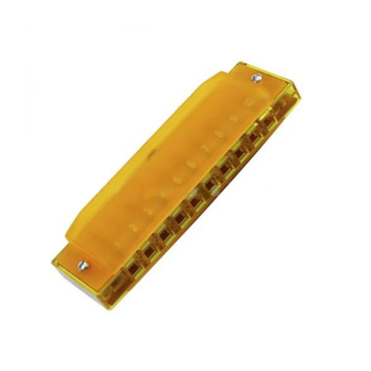 Gaita De Boca Dolphin 20 Vozes Diatônica Amarela C Amarelo