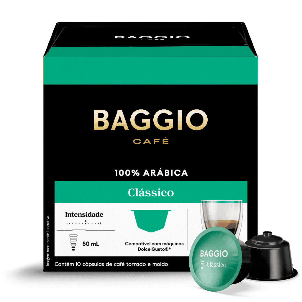Baggio Café Cápsulas Clássico Compatível Com Máquinas Dolce Gusto 10 Cápsulas