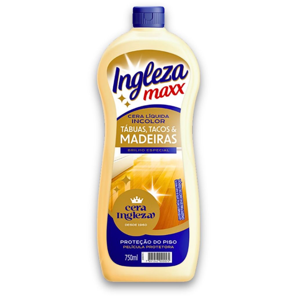Cera Líquida Maxx INGLEZA Especial Madeira 750ml em Oferta na Shopee