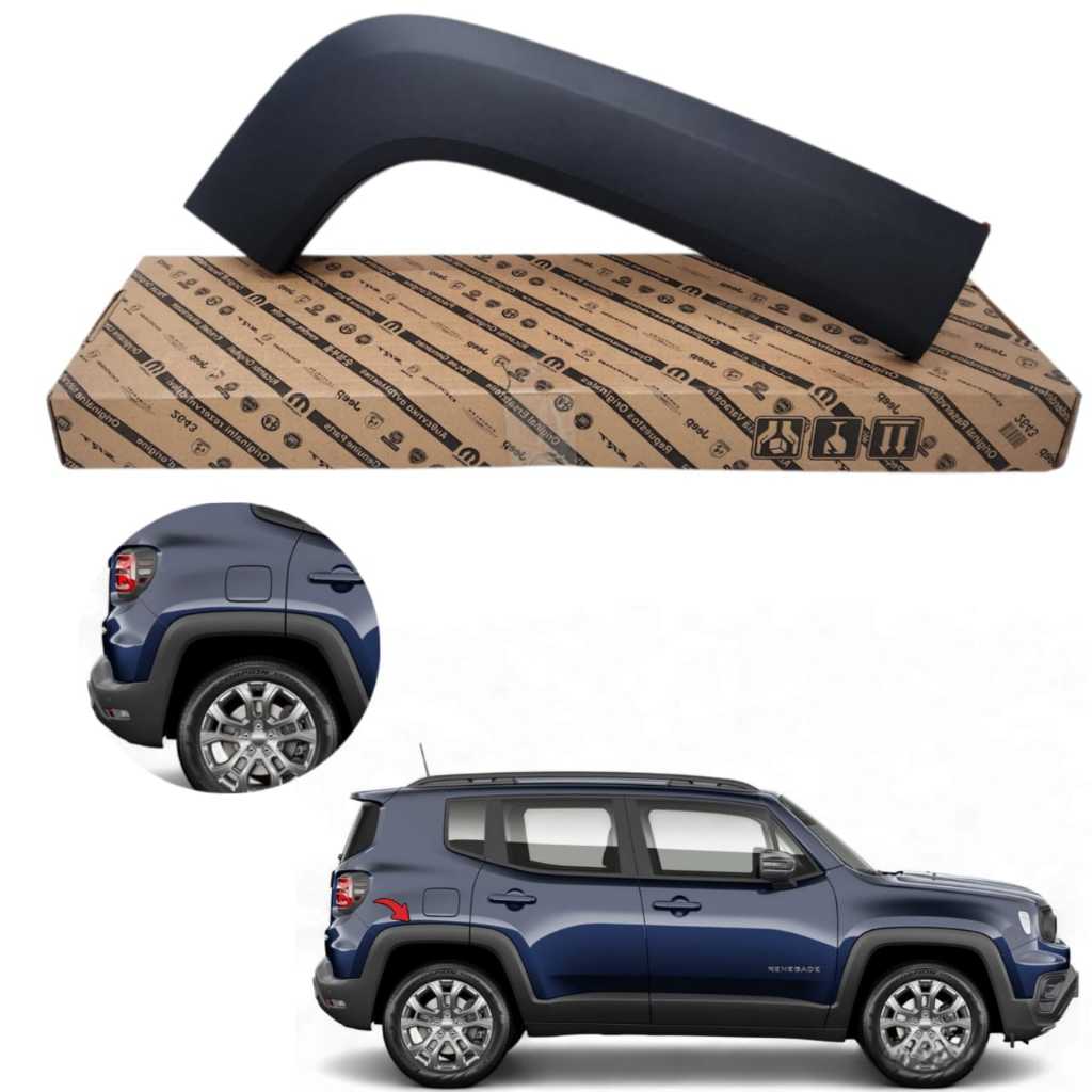 Aplique Friso Moldura Paralama Traseiro Jeep Renegade 2015 A 2026 Lado Direito Original
