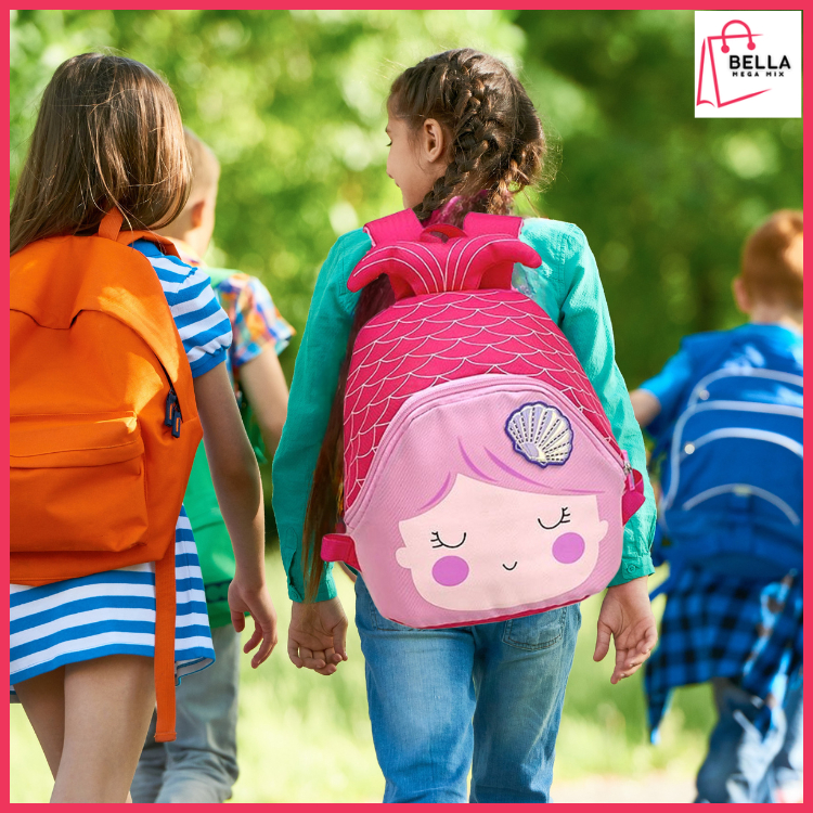 Mini Mochila Infantil Sereia Sortida – Leve, Colorida e Confortável com Alças Acolchoadas