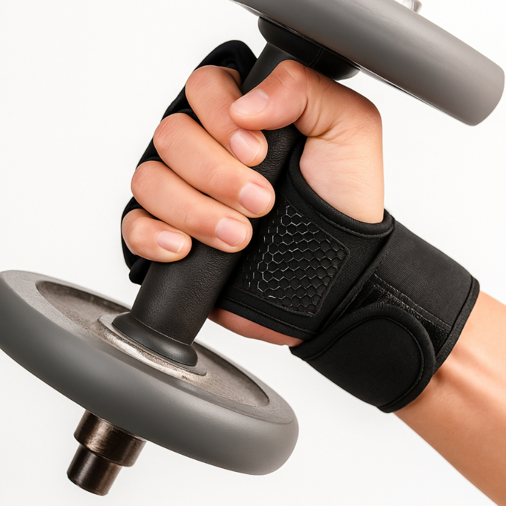 Luvas Fit MB Fit com Munhequeira para Exercícios Treino Academia Crossfit Musculação