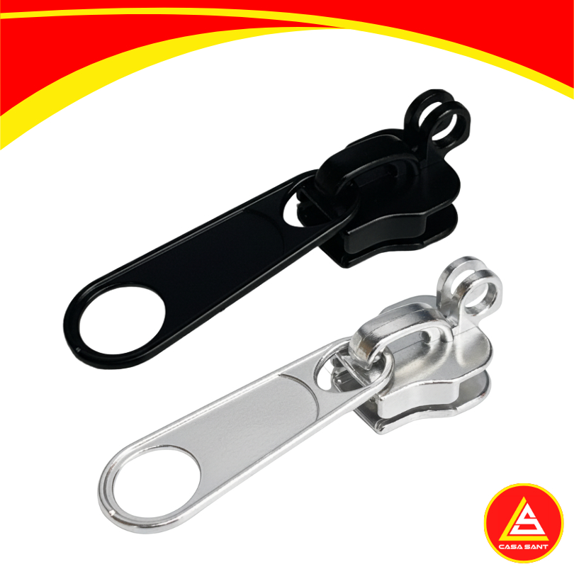 Imagem Kit Cursor nº10 Cadeado Preto e Niquel para Ziper de Mala, Bolsa, Mochila, Necesserie, Bags, Case