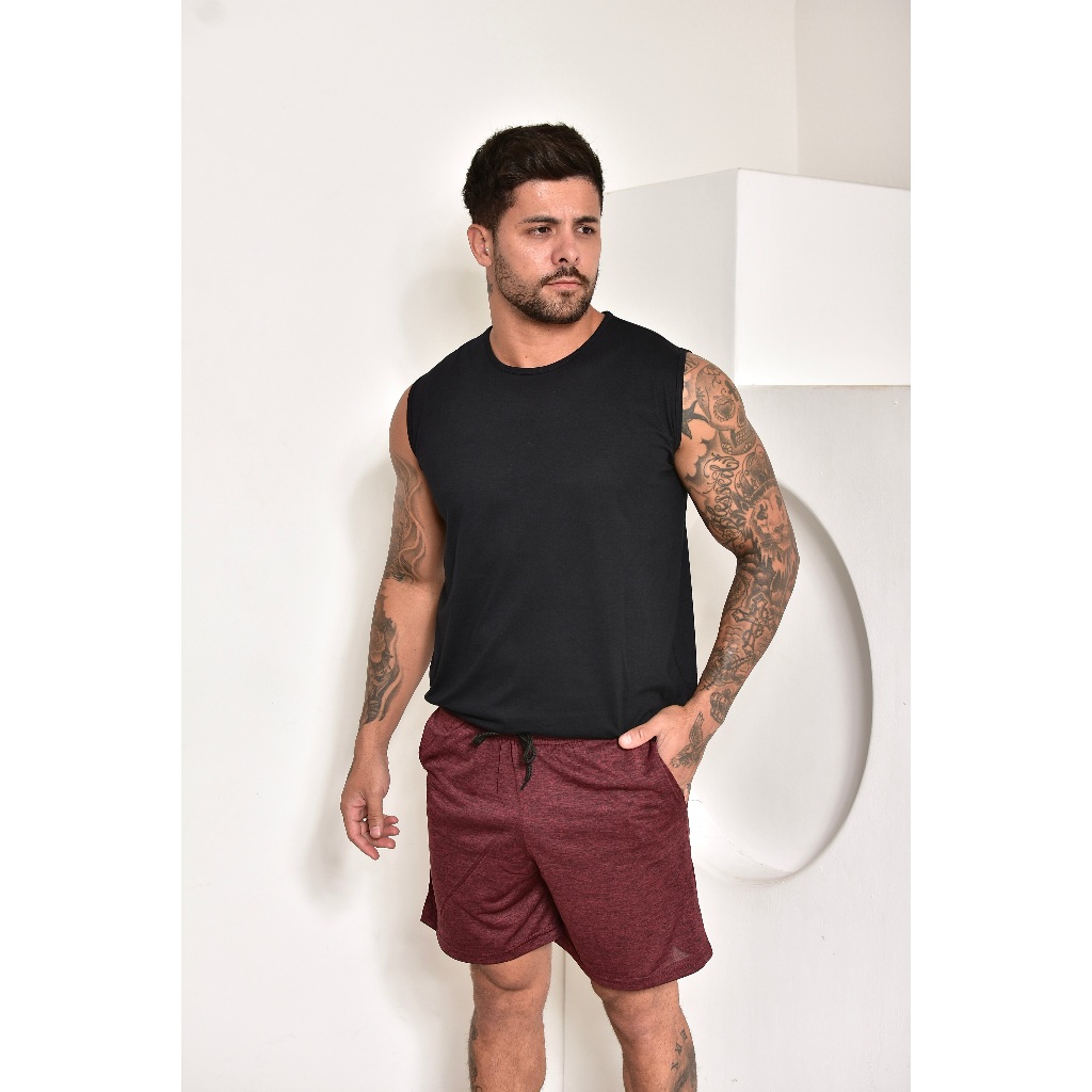 VB ONLINE Kit 3 Bermudas Masculinas Dry Fit Academia Corrida Fitness Treino Crossfit M ao GG