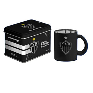 CANECA VIDRO DIAMOND METALIC TIMES - ATLÉTICO em Oferta na Shopee