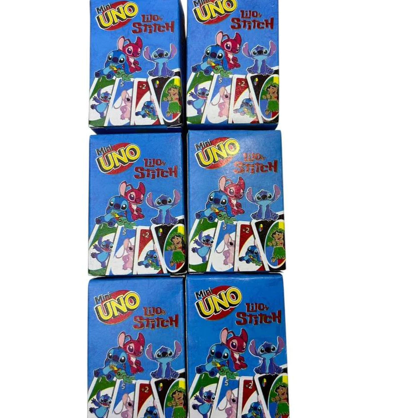Mini UNO Lilo Stitch- kit com 12 Lembrancinha de Mini Jogo de cartas UNO cartas festas aniversario