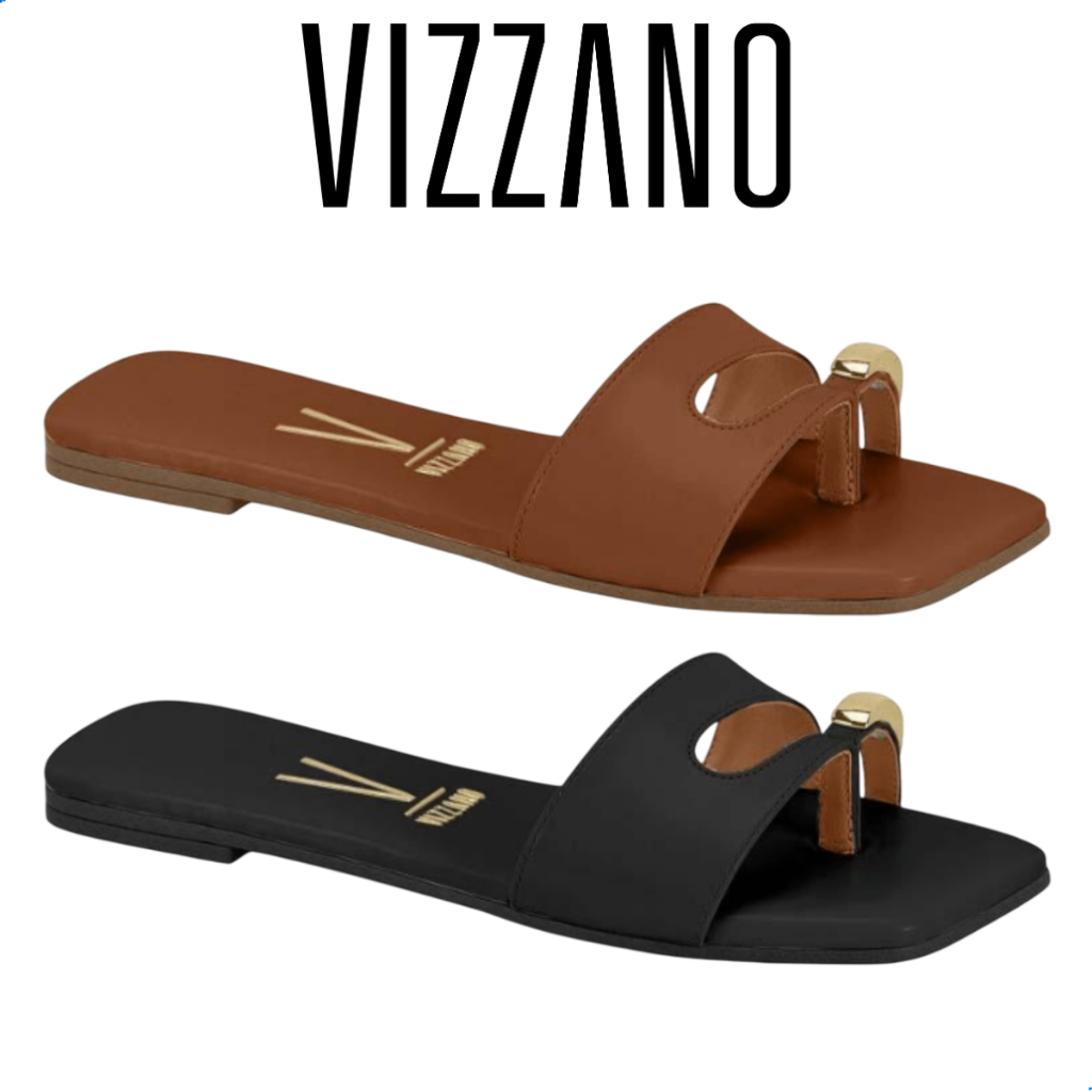 Sandália Vizzano Feminina Rasteirinha Casual Dia a Dia em Oferta na Shopee
