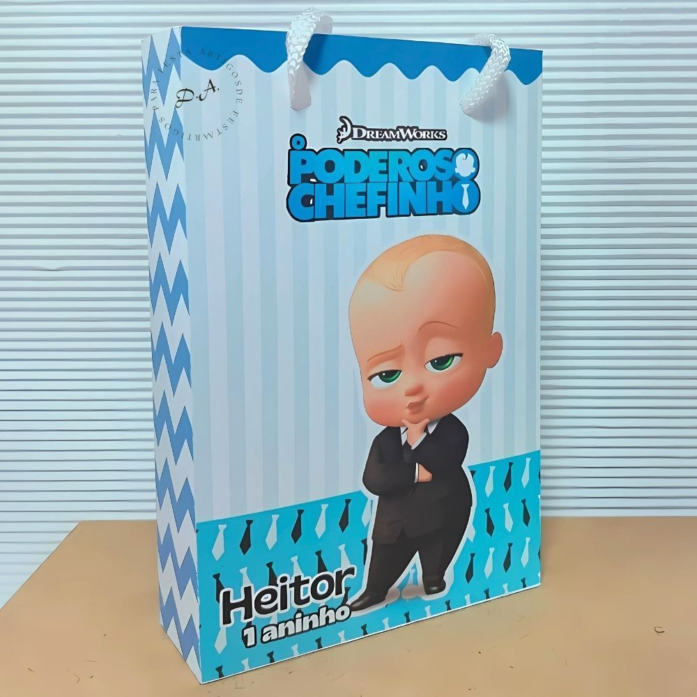 SACOLINHA 10x15 PERSONALIZADA PODEROSO CHEFINHO. SACOLA SURPRESA LEMBRANCINHA PEGUE E MONTE