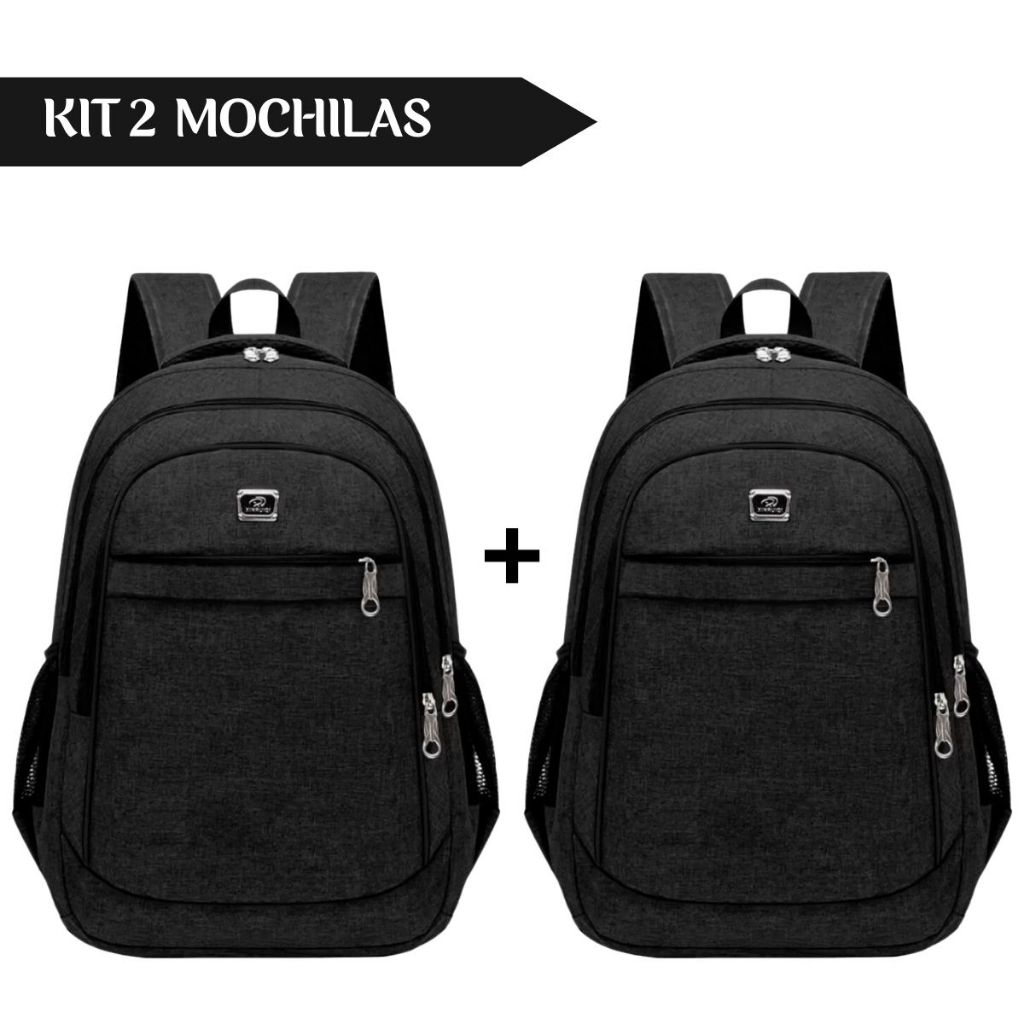 Kit 2 Mochilas Reforçadas Unissex – Grandes, Modernas e Super Resistentes
