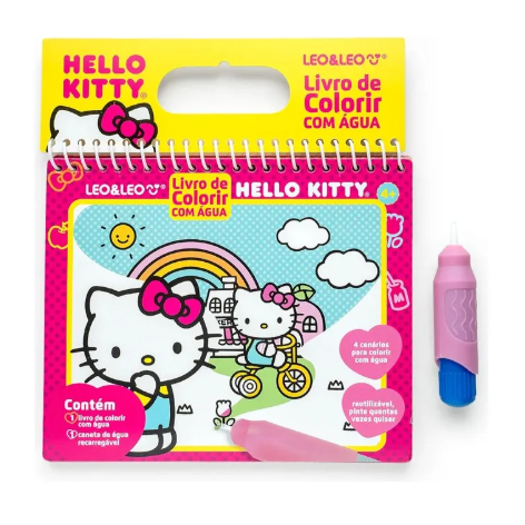 LIVRO DE COLORIR COM ÁGUA - HELLO KITTY em Oferta na Shopee