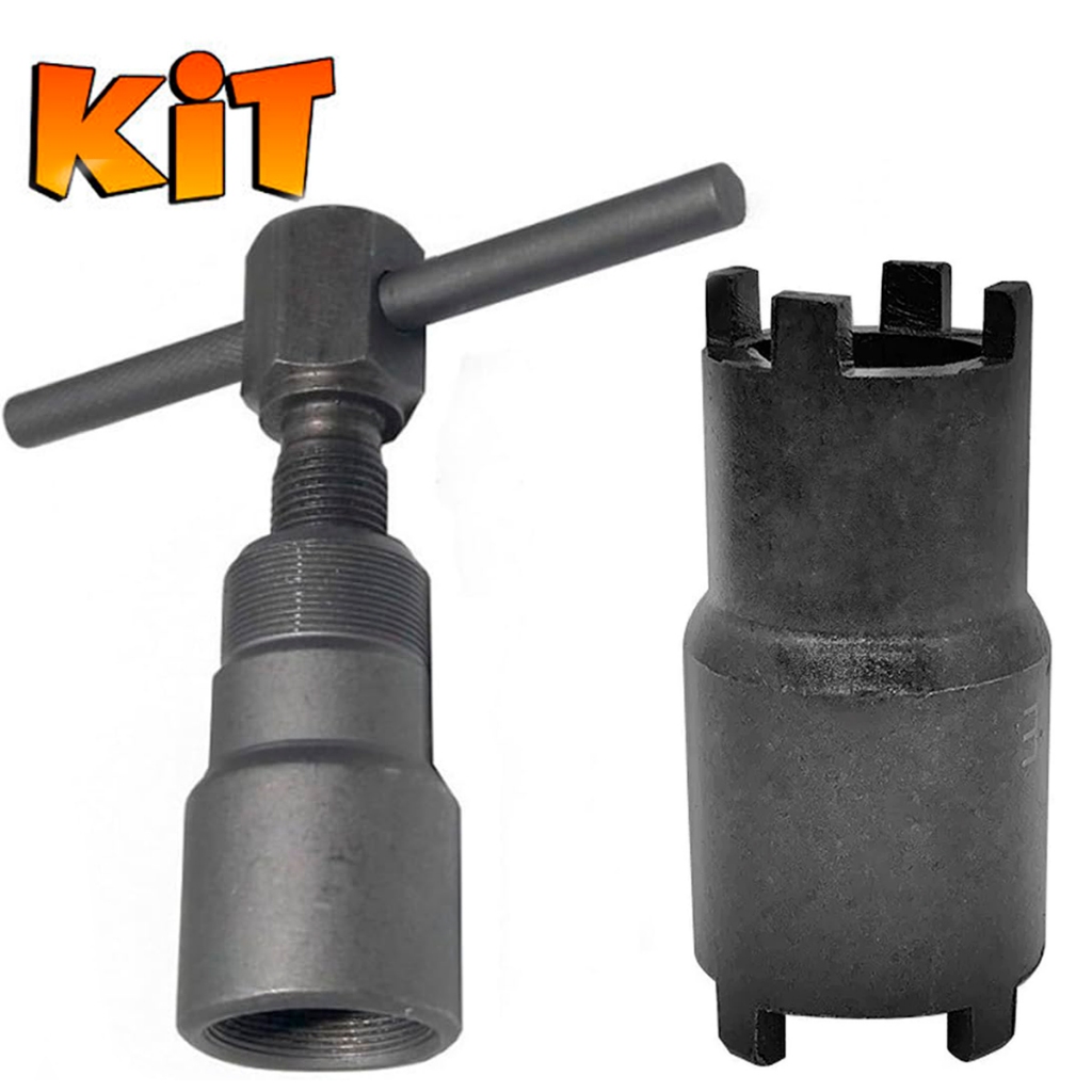 Kit Chave Extrator Volante Magneto  + Chave Castelo Dupla 20mm 24mm Titan 125 Fan 125 Titan 150 em Oferta na Shopee