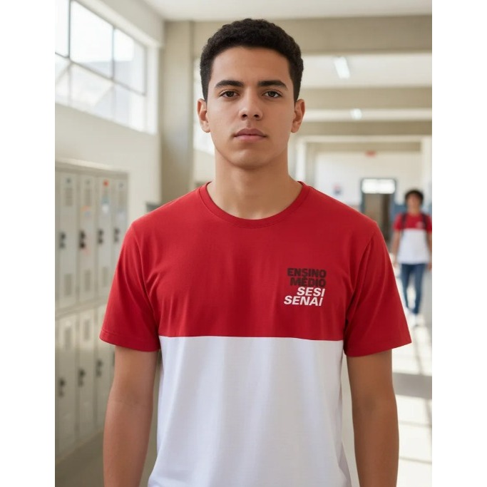 CAMISETA UNIFORME SESI SENAI MODELO 2026 ENSINO MÉDIO CAMISA UNISSEX