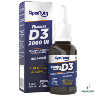 Suplemento de Vitamina D3 20mL Gotas - APISNUTRI em Oferta na Shopee