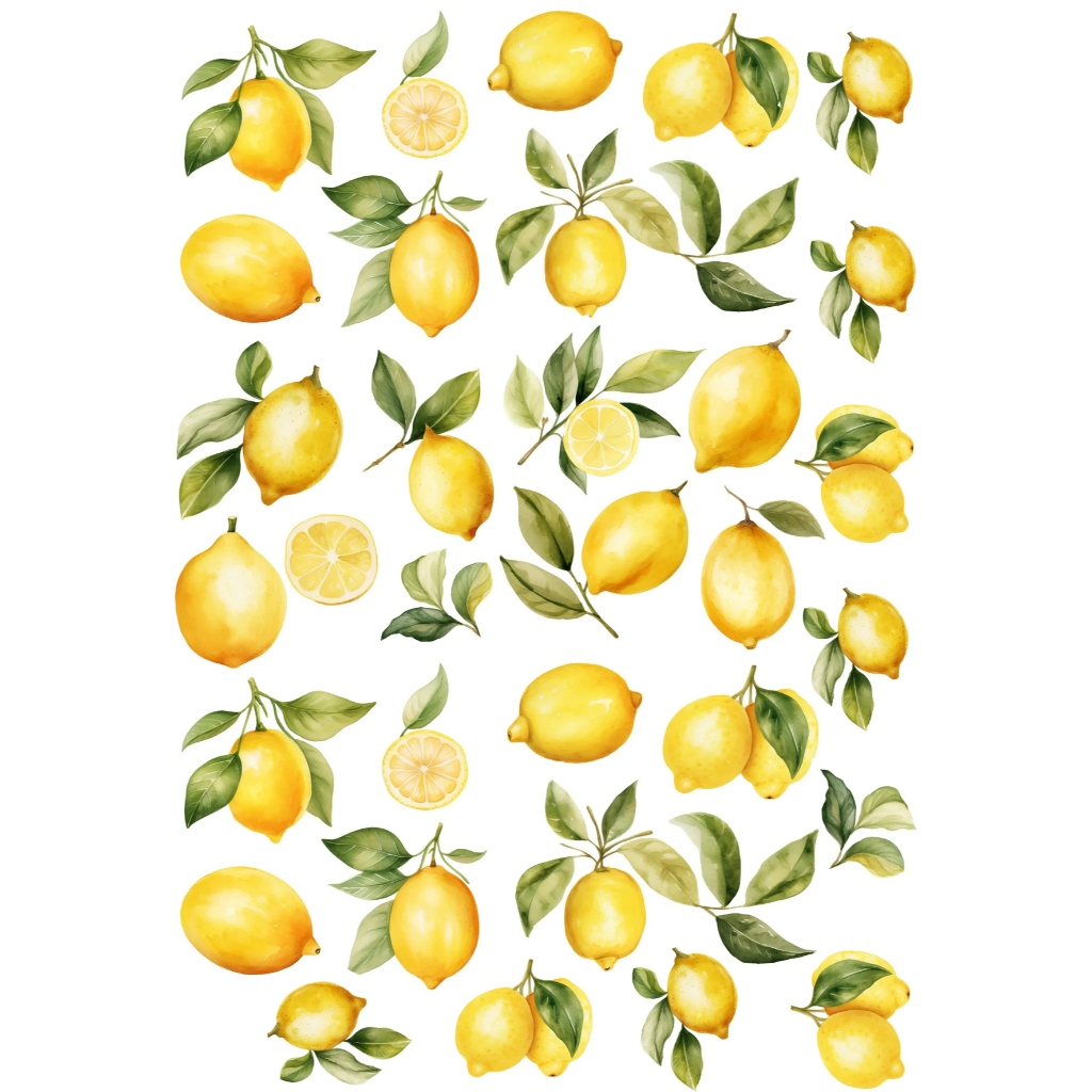 Decalques Porcelana Forno Caseiro - Limão Siciliano Mix