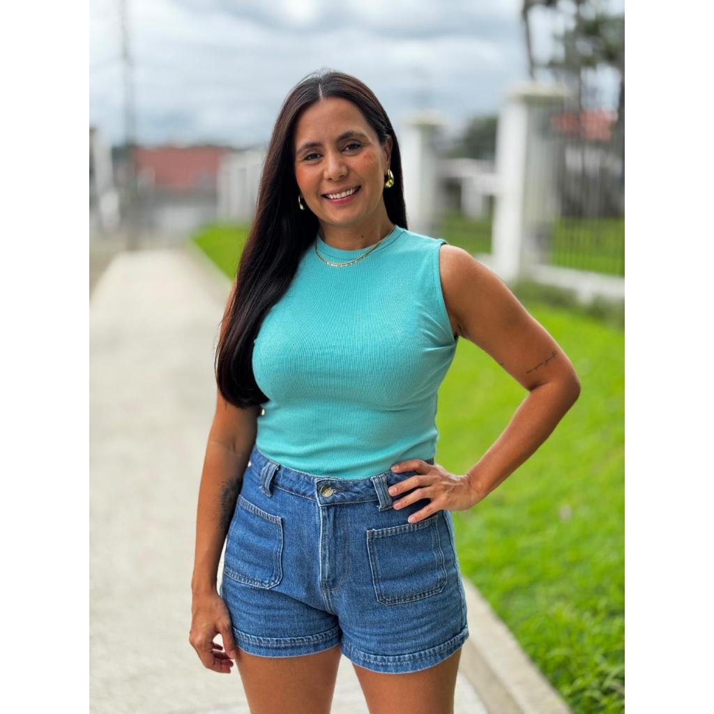 Blusa Canelada sem Mangas - Comprar com Melhor Preço em Blusas