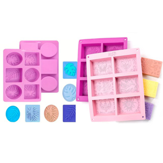 Molde Forma De Sabonete Sabão Caseiro Artesanal De Silicone Quadrada Folha Oval Bolo Confeitaria em Oferta na Shopee