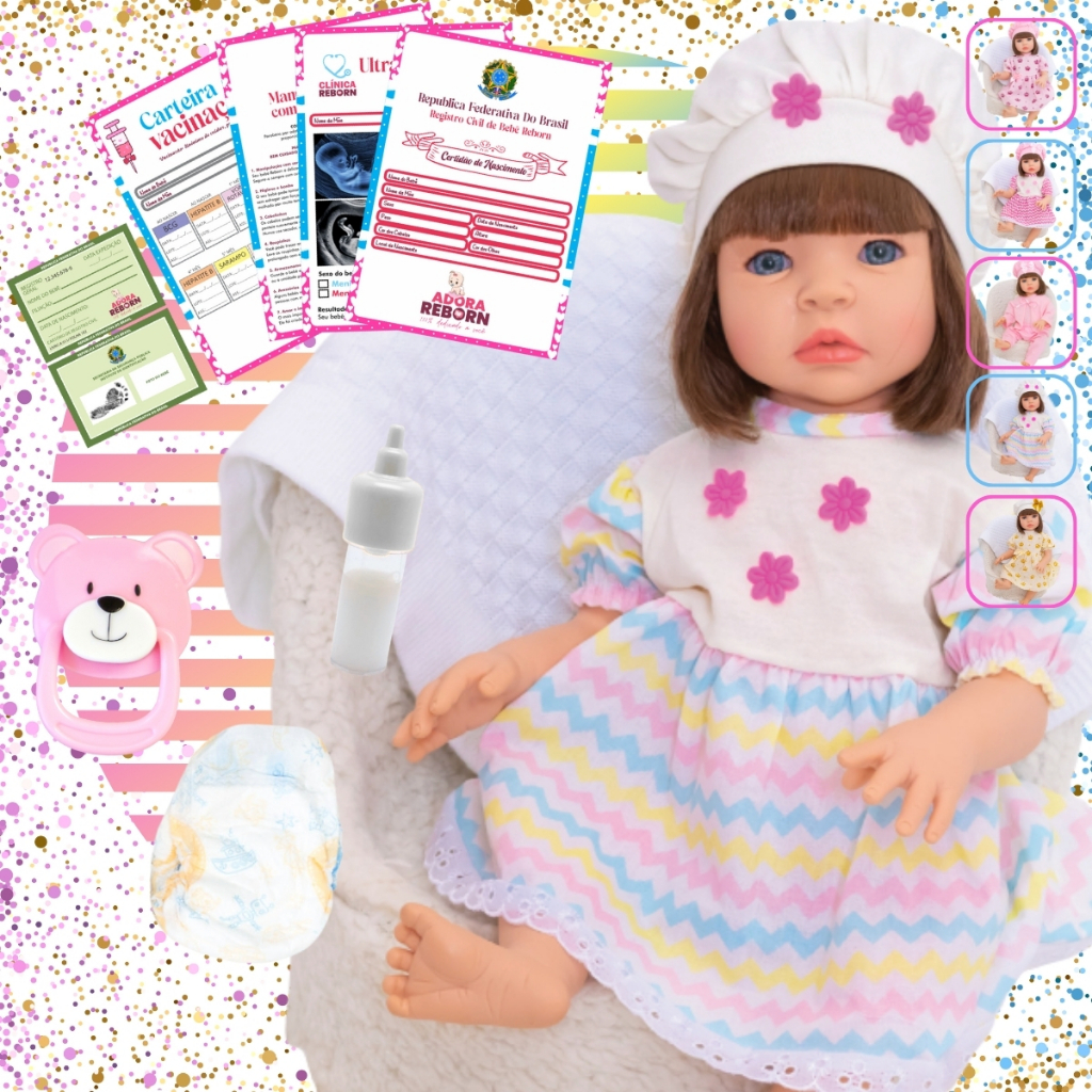 Bebê Reborn Realista Boneca Menina Em Silicone Pode Dar Banho em Oferta na Shopee