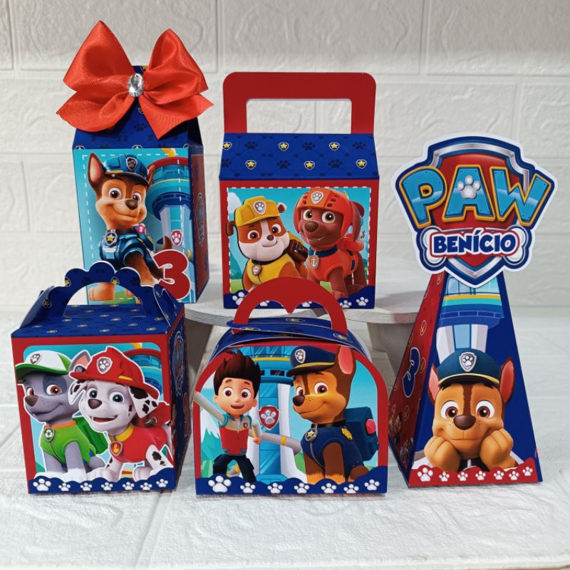 kit festa patrulha canina/caixas personalizadas patrulha canina/ lembrancinhas para aniversário patrulha canina.