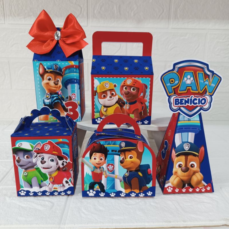 kit festa patrulha canina/caixas personalizadas patrulha canina/ lembrancinhas para aniversário patrulha canina.