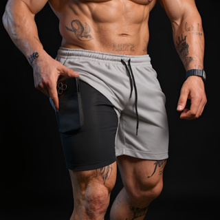 Short RUN 2 em 1 Bermuda Academia Masculina Corrida Treino Com Elastano em Oferta na Shopee