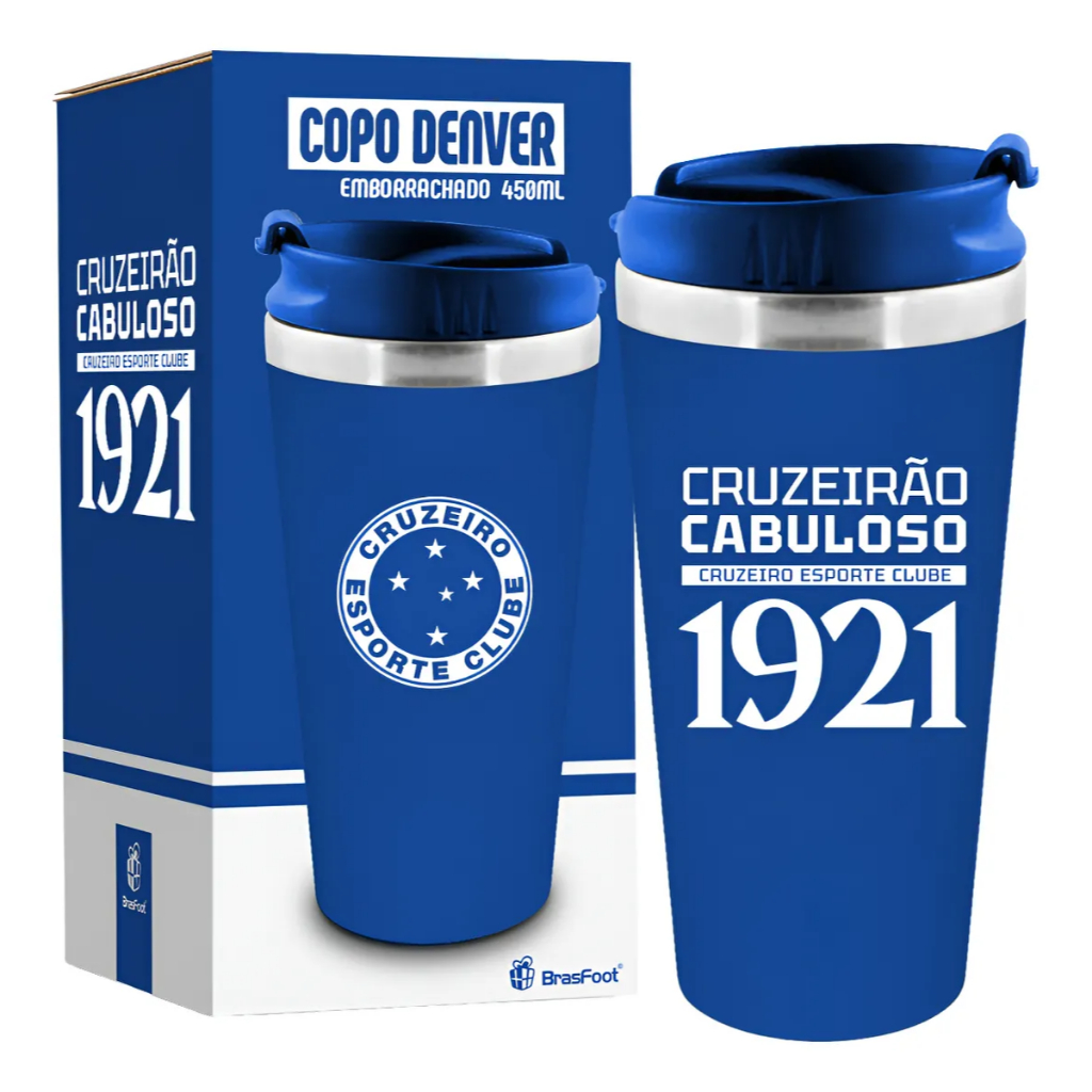 COPO TÉRMICO EMBORRACHADO  - CRUZEIRO em Oferta na Shopee