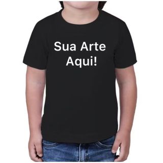 Camiseta Infantil Criança 100% Algodão Personalizada, Sua Frase, Sua Logo Ou Arte UNISSEX
