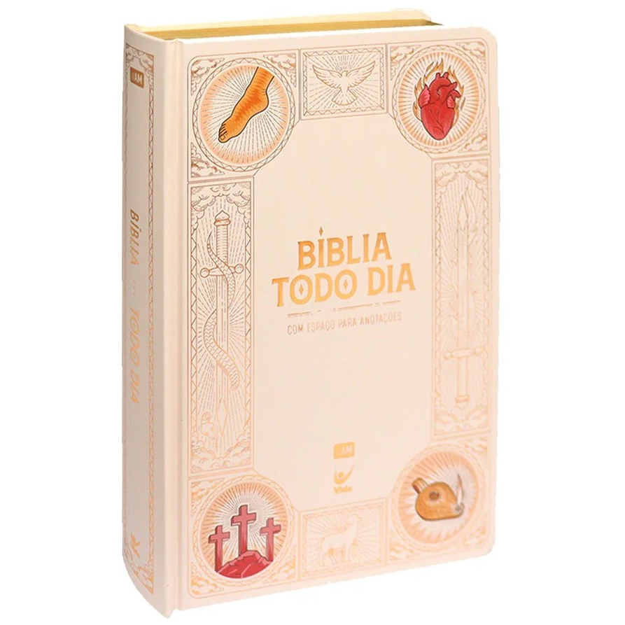 Bíblia Todo Dia com espaço para Anotações Capa Dura - AM - Letra Normal  - Vitral em Oferta na Shopee