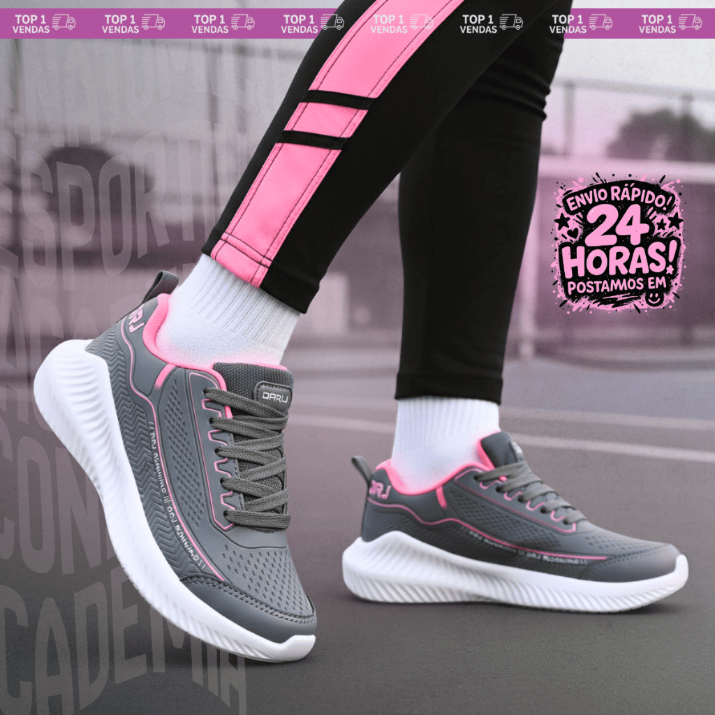 Tênis Feminino DRJ Running Esportivo Corrida Academia 34 ao 39 - Direto da Fábrica em Oferta na Shopee