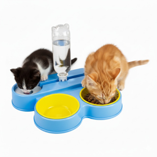 Comedouro e Bebedouro Duplo Pet Para Cães e Gatos Automático 500ml Capacidade Multifuncional Pronta Entrega em Oferta na Shopee