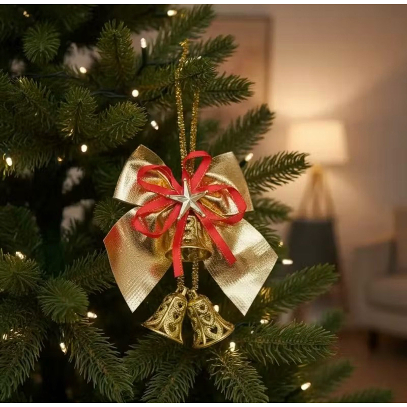 ENFEITE SINOS COM LADO | TAM.: 14x10CM | DECORAÇÃO ÁRVORE DE NATAL | ANO NOVO | PAPAI NOEL | NATALINA | FIM DE ANO