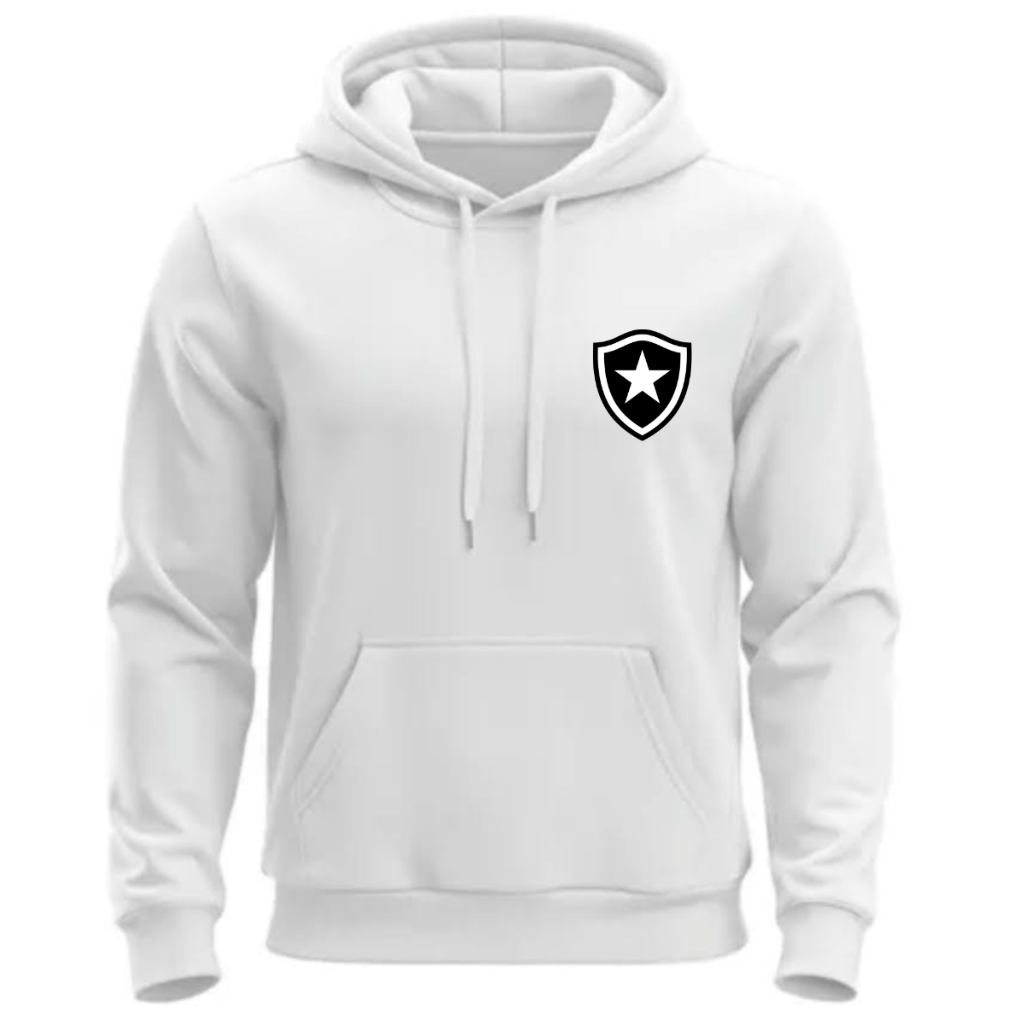 Moletom Flanelado Canguru Blusa Quentinha Casaco Botafogo Glorioso Estampado Desenho Time