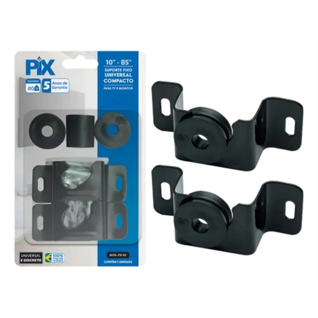 Suporte Para TV 10 - 85 Polegadas Com Parafuso Compacto Universal Fixo Painel  - PX-30 - PIX