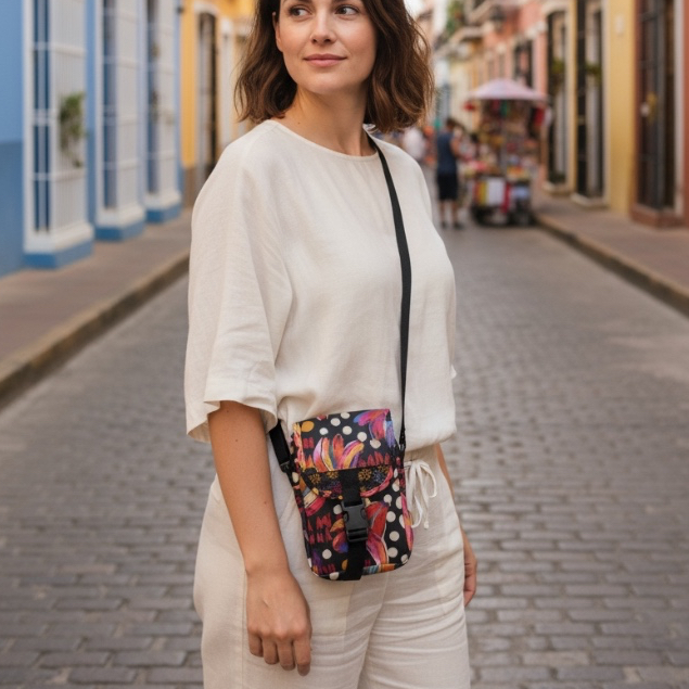 Bolsinha Feminina Estampada com Alça Transversal – TENDENCIA VERÃO em Oferta na Shopee