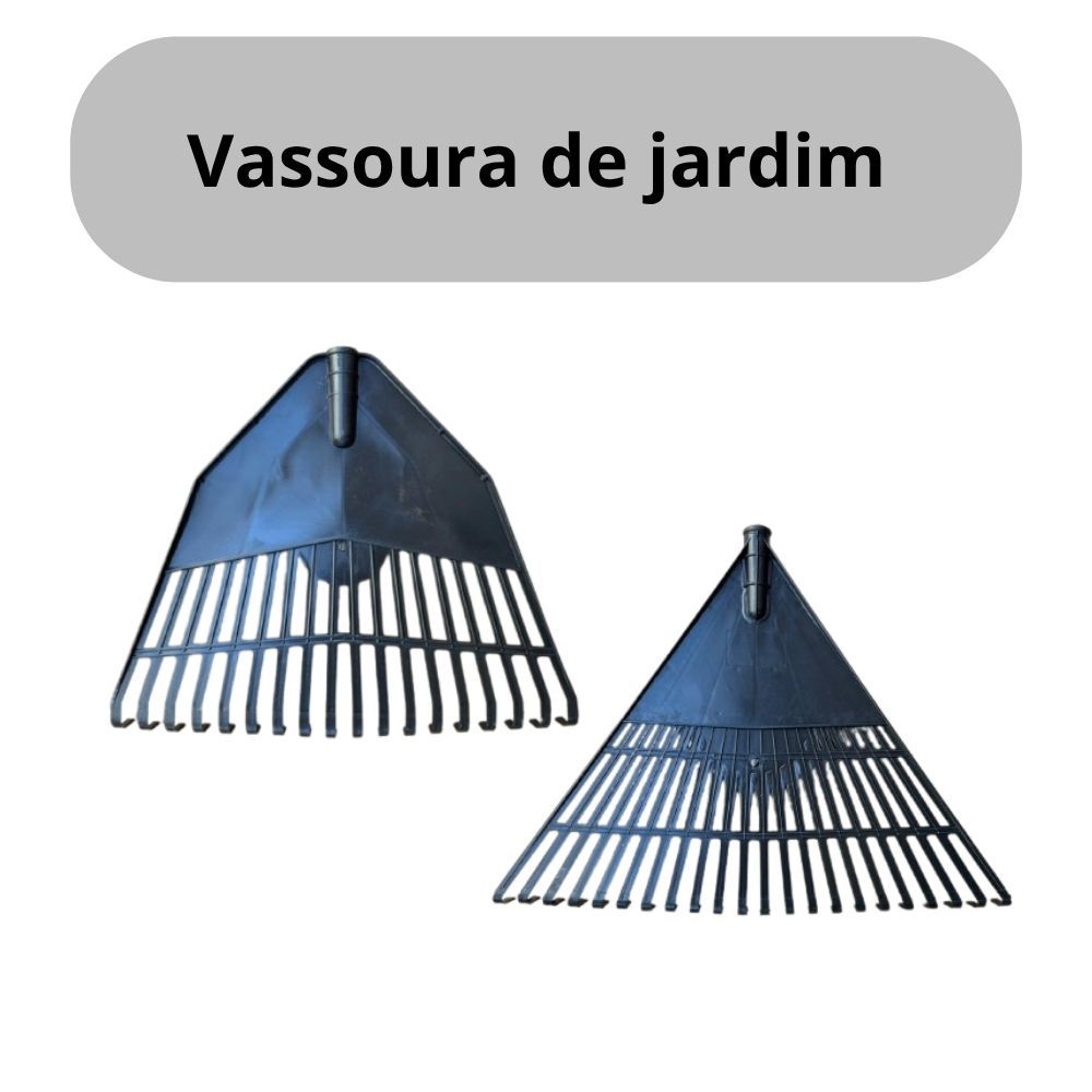 Vassoura de Jardim Plástica 18 ou 22 Dentes Forte e Leve em Oferta na Shopee