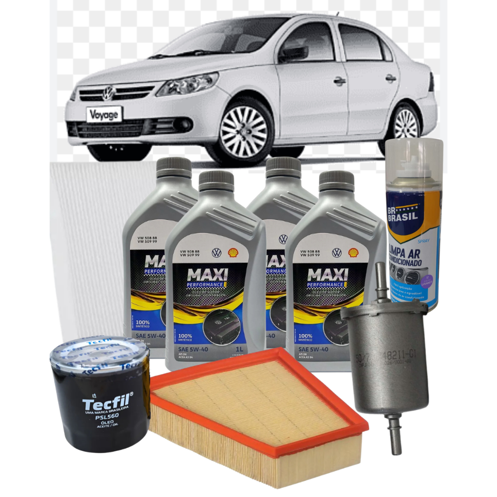 Kit Troca de Óleo e Filtros 5w40 Sintético Volkswagen Voyage 1.6 8V EA111
