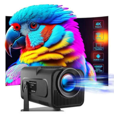 Projetor Smart HY320 Mini Android 12.0 Full 4K HD Bluetooth Wi-fi 6.0