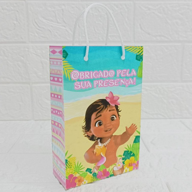 10 Sacolinhas Personalizadas Moana Baby . Fazemos Todos os Temas