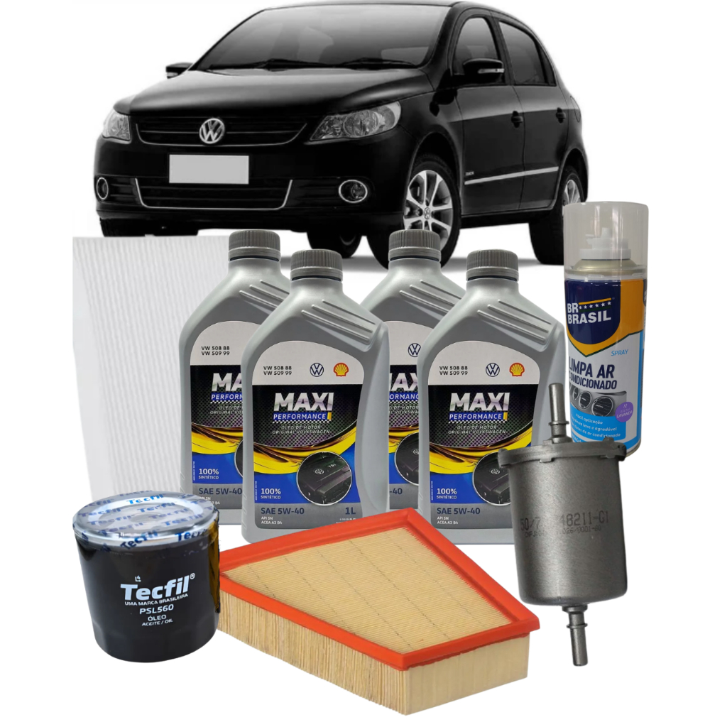Kit Troca de Óleo e Filtros 5w40 Sintético Volkswagen Gol 1.6 8V EA111