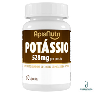 Suplemento Mineral de Potássio 528  mg 60 cápsulas - APISNUTRI em Oferta na Shopee