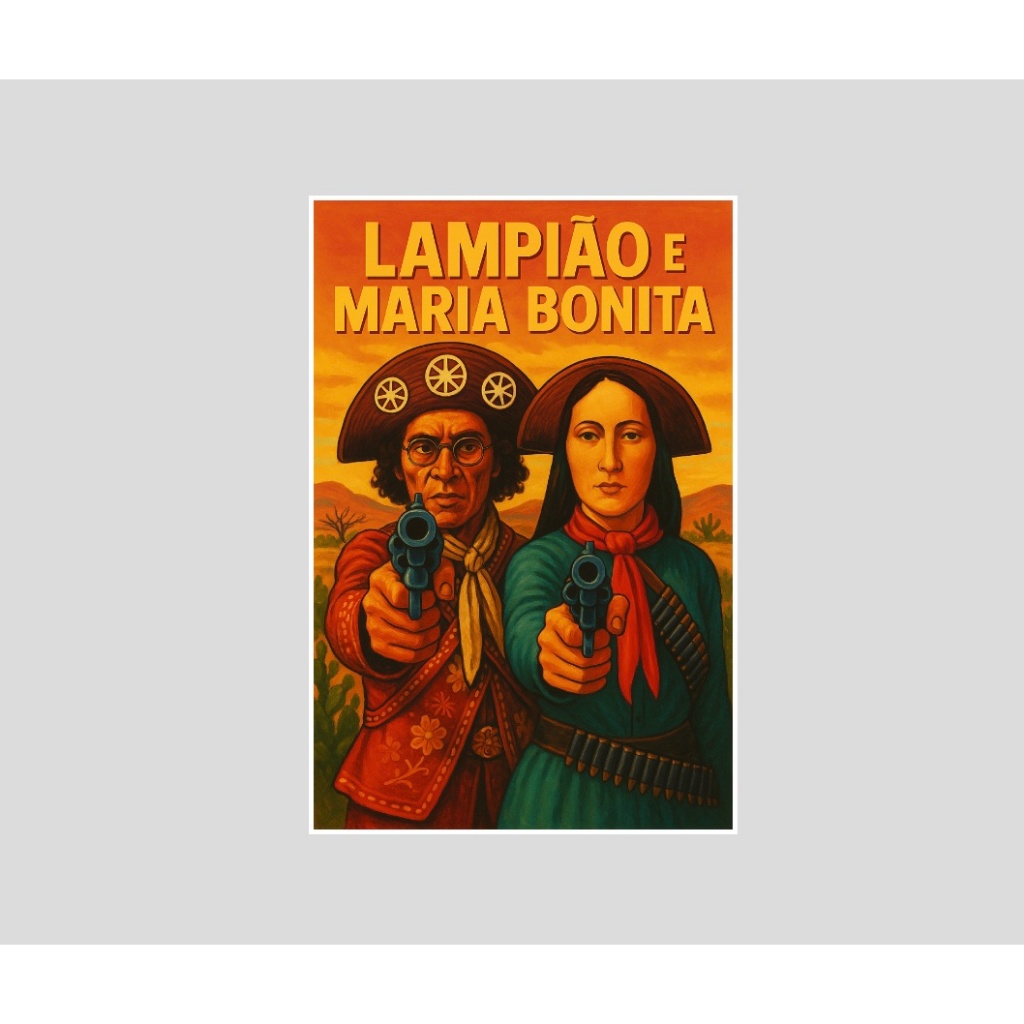 Quadro Lampião e Maria Bonita Cangaceiro Pernambuco Cangaço