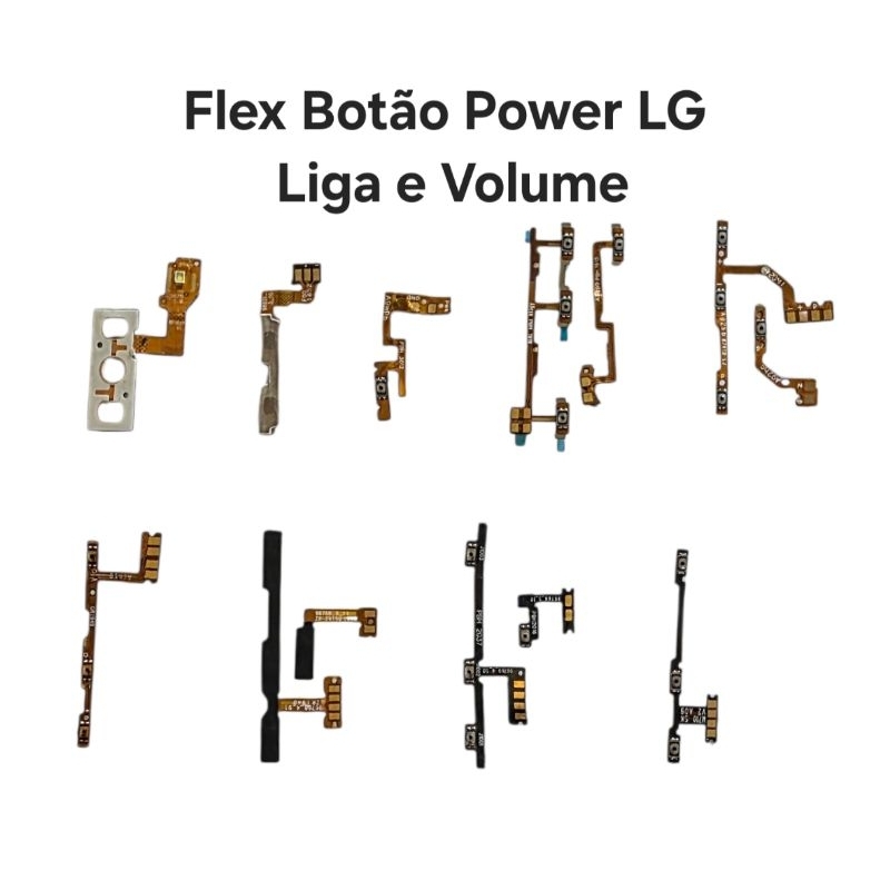 Flex Botao Power Liga e Volume Compatível LG K61/K51/K50S/K40S/K22/K12 Max/K12 Prime/K12+/K12 Plus/K11/K8 K350