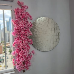 Jardim Vertical Artificial Muro Ingles Cerejeira Planta Preservada