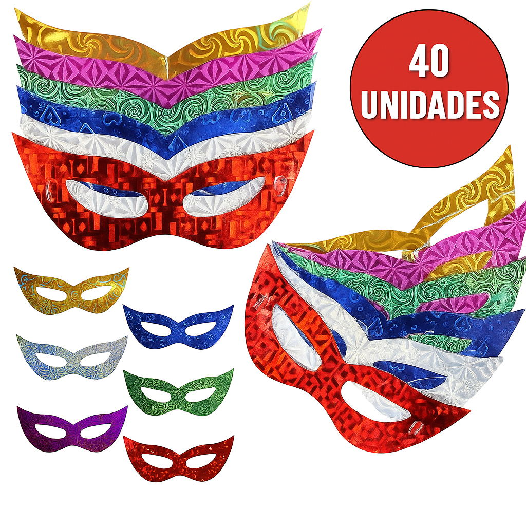 Máscaras de Carnaval holograficas Sortidas Gatinho Carnaval Festa Balada Atacado Promoçao em Oferta na Shopee